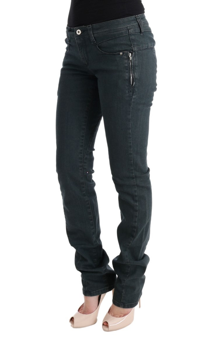 Costume National Chic Superslim-Jeans aus grauer Baumwolle