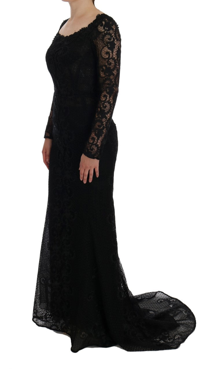 Robe longue fourreau noire élégante Dolce & Gabbana