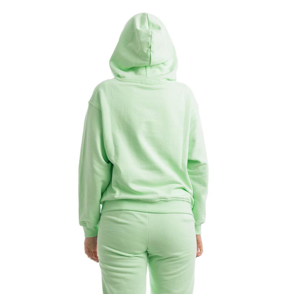 Sweat à capuche en coton vert chic Hinnominate