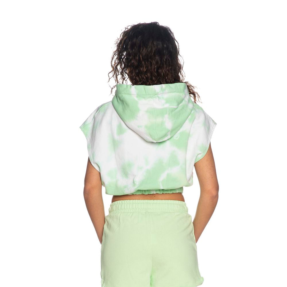 Sweat à capuche sans manches Hinnominate vert pomme brossé tie-dye