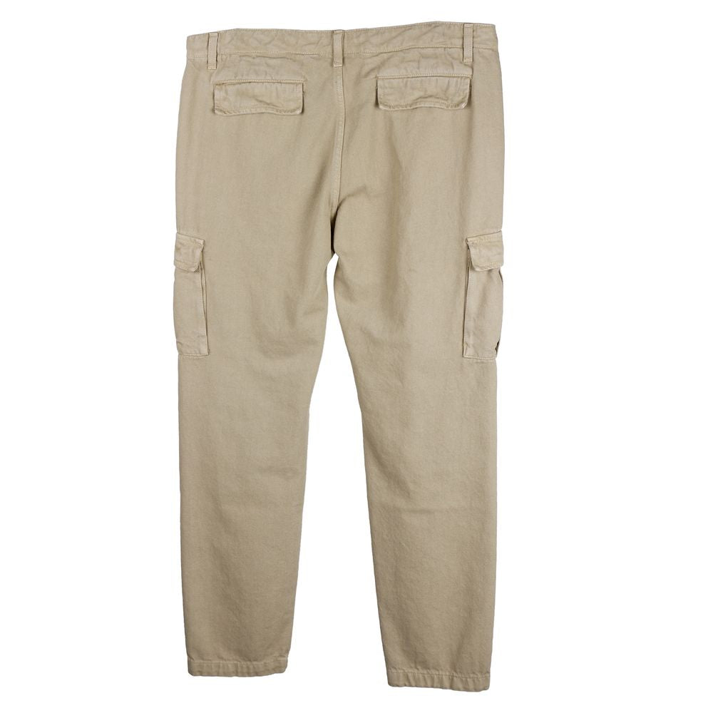 Comme Des Fuckdown Beige Cotton Men Trouser