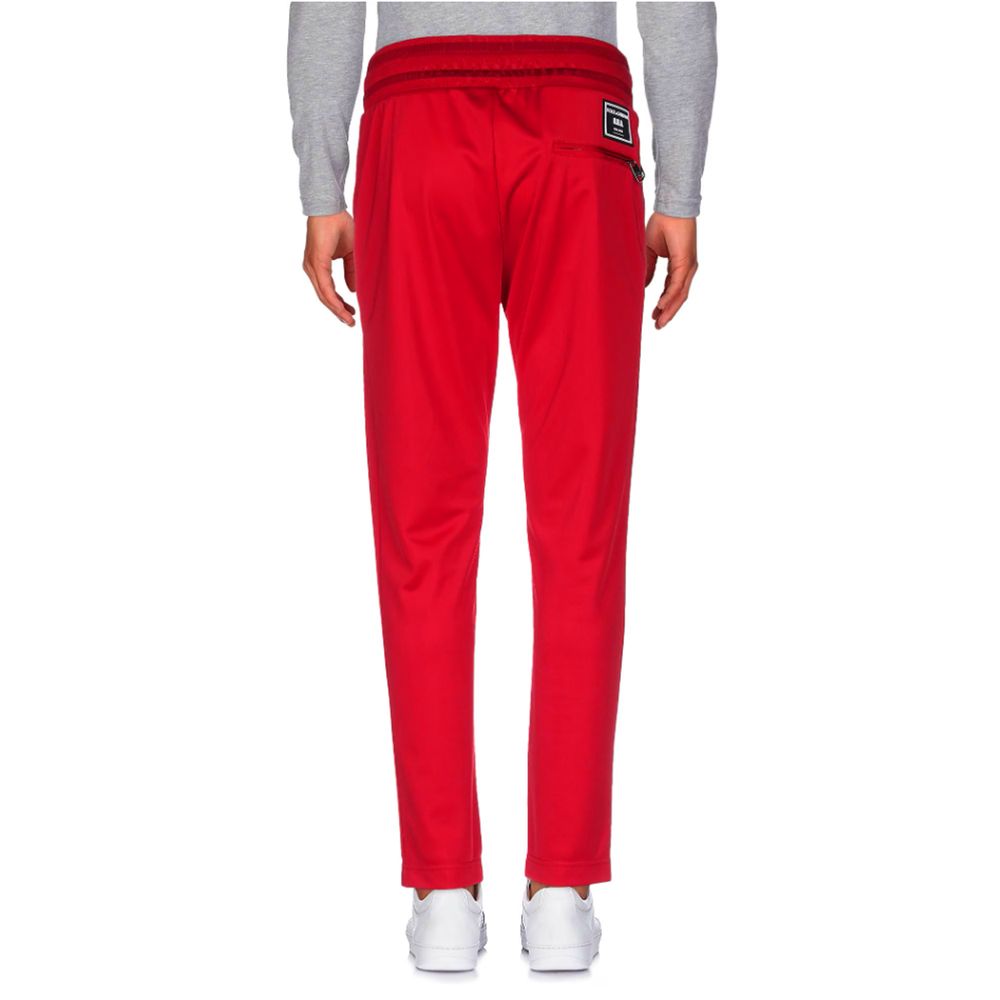 Dolce & Gabbana Elevate Your Style with Elite Pink Technical Tracksuit Trousers