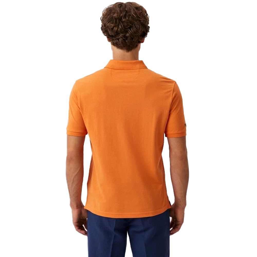 Polo en coton orange chic La Martina pour le gentleman emblématique