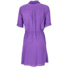 Robe chemise évasée à manches courtes violette chic de Patrizia Pepe