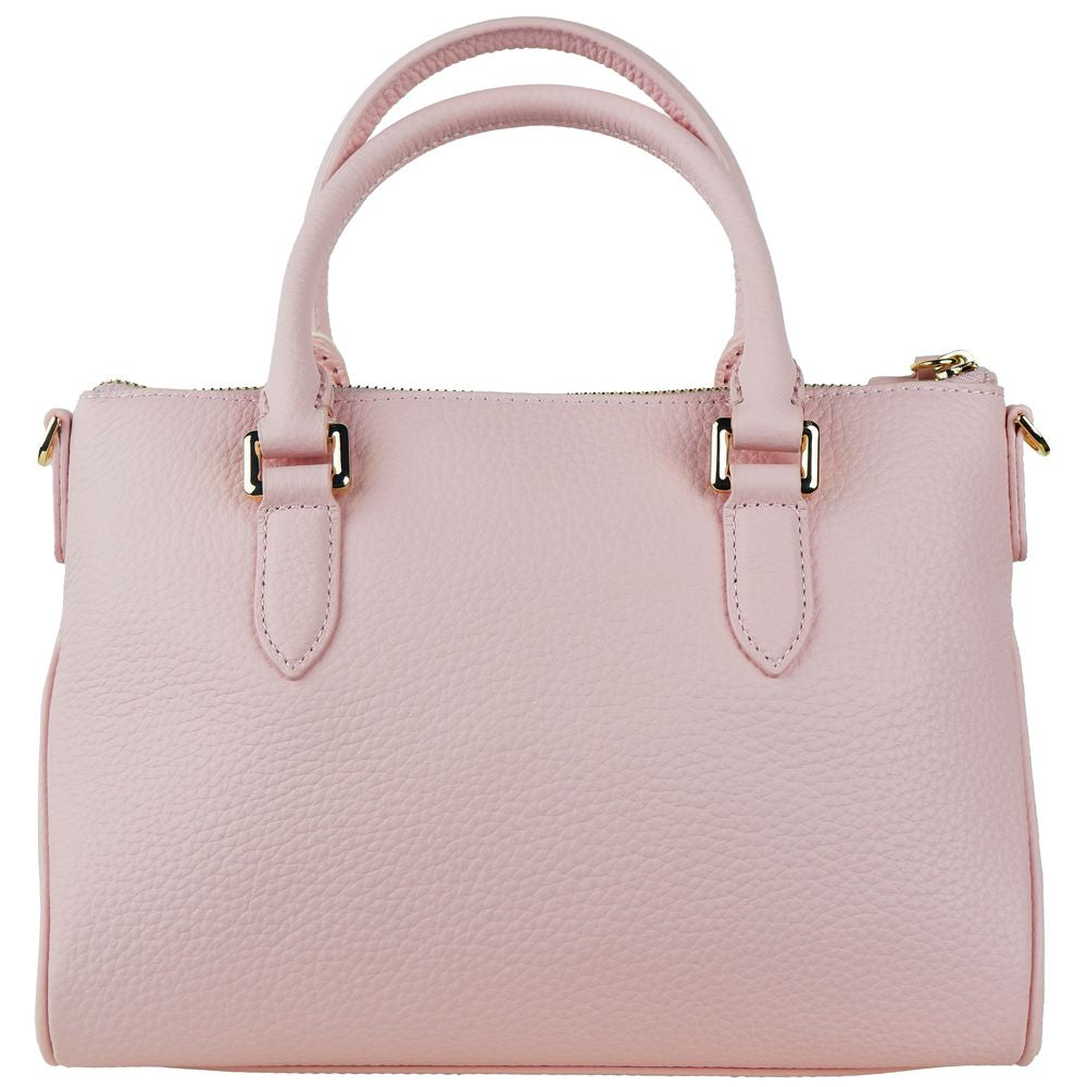 Baldinini Trend Chic Pink Textured Calfskin Handbag