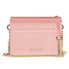 Baldinini Trend Elegant Pink Calfskin Handbag with Chain Strap