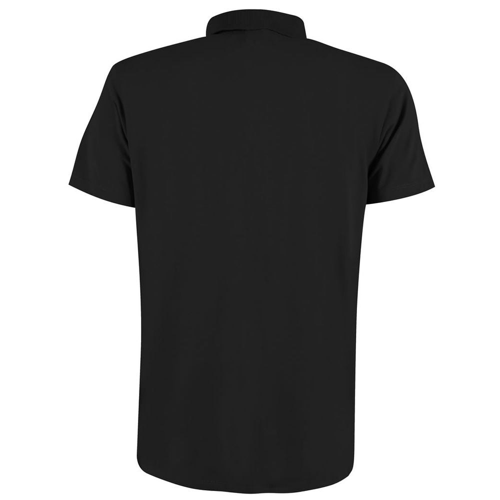 Yes Zee Sleek Black Polo with Stretch Comfort