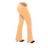 Hinnominate Flared High-Waist Ribbed Trousers in Orange