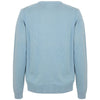 Fred Mello Chic Light Blue Cotton Crew Neck Sweater