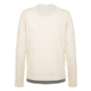 Fred Mello Chic Beige Long Sleeve Cotton Blend Sweater