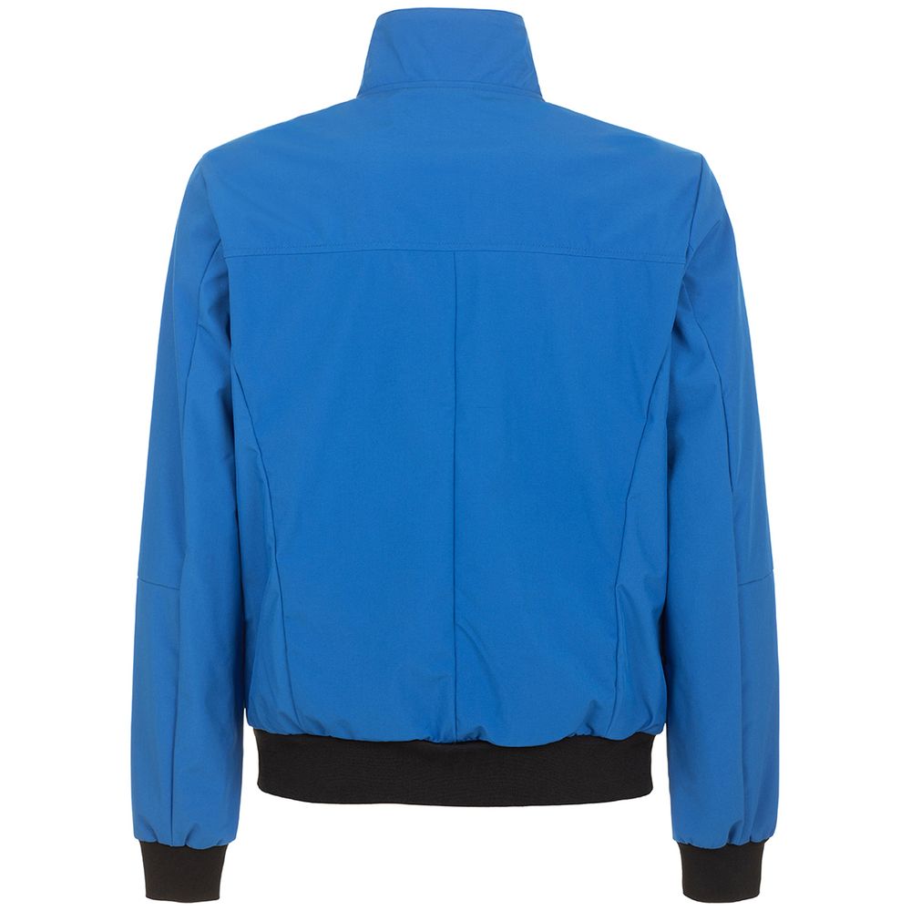 Veste en tissu technique bleu élégant de Fred Mello