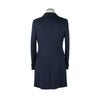 Made in Italy Elegant Italian Wool Coat in Lustrous Blue