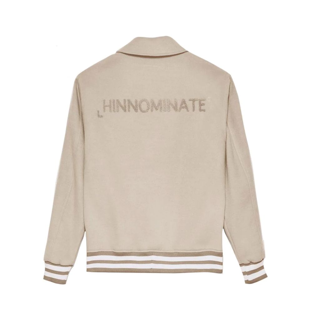 Hinnominate Chic Hazelnut Beige Bomber Jacket - Collegial Style