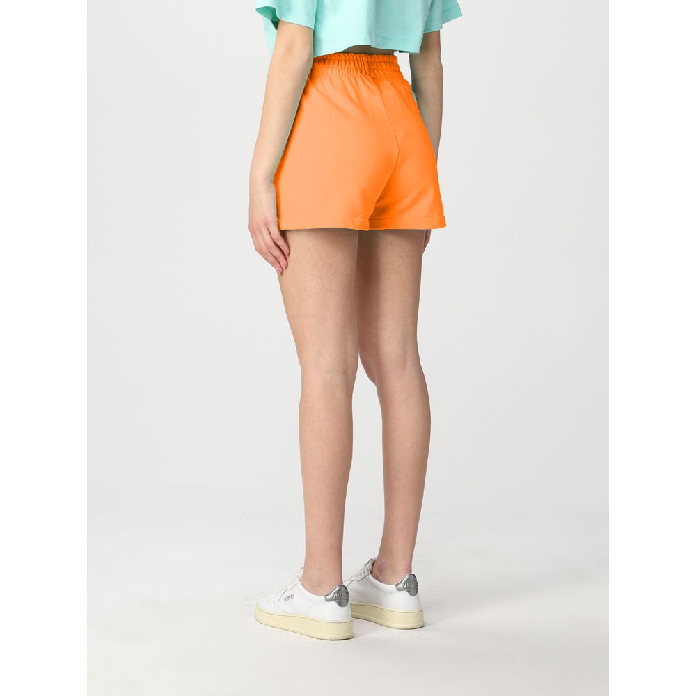 Short chic en coton orange avec logo pour l'industrie pharmaceutique