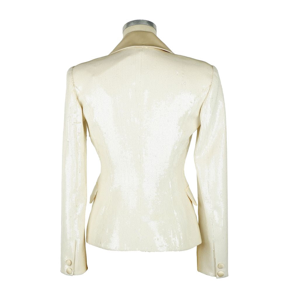 Elisabetta Franchi Weißer Blazer aus Polyester für Damen