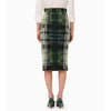 Jupe en tricot tartan chic Elisabetta Franchi en vert luxuriant