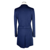 Made in Italy Blue Wool Women Coat