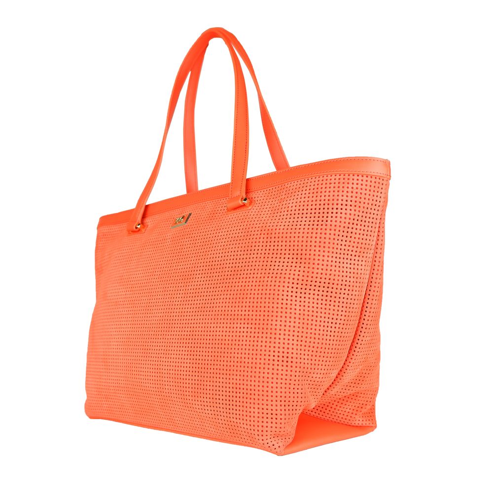 Sac à main Cavalli Class en cuir de veau orange pour femme