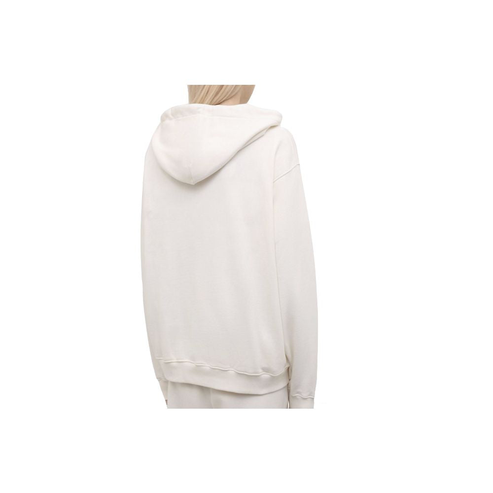 Comme Des Fuckdown Elegantes weißes Kapuzensweatshirt mit Logo-Print