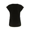 T-shirt en coton noir pour femme Yes Zee