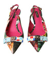 Dolce &amp; Gabbana – Slingbacks mit buntem Blumen-Patchwork