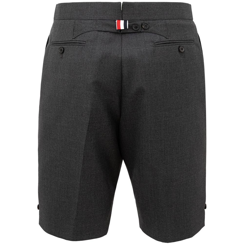 Thom Browne Elegant Wool Shorts in Classic Gray