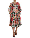 Robe plissée Aline en coton à fleurs multicolores Dolce &amp; Gabbana