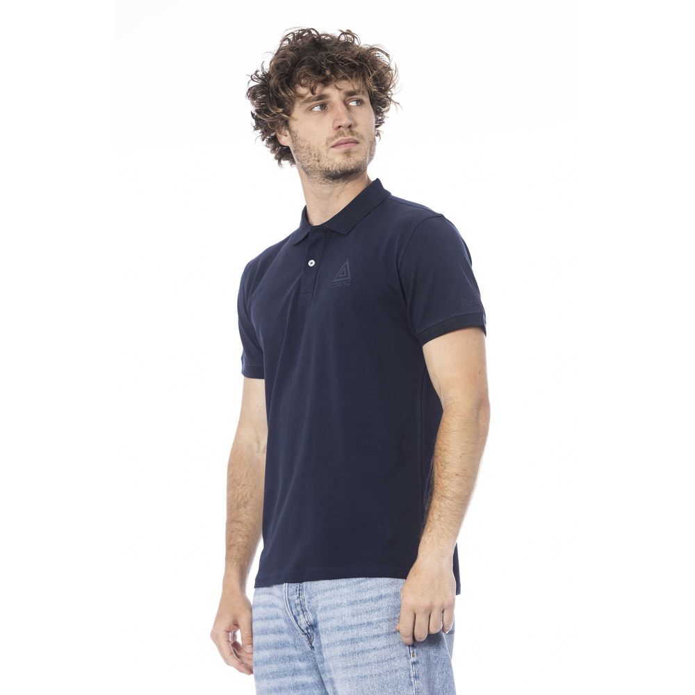 Polo en coton bleu iceberg pour homme