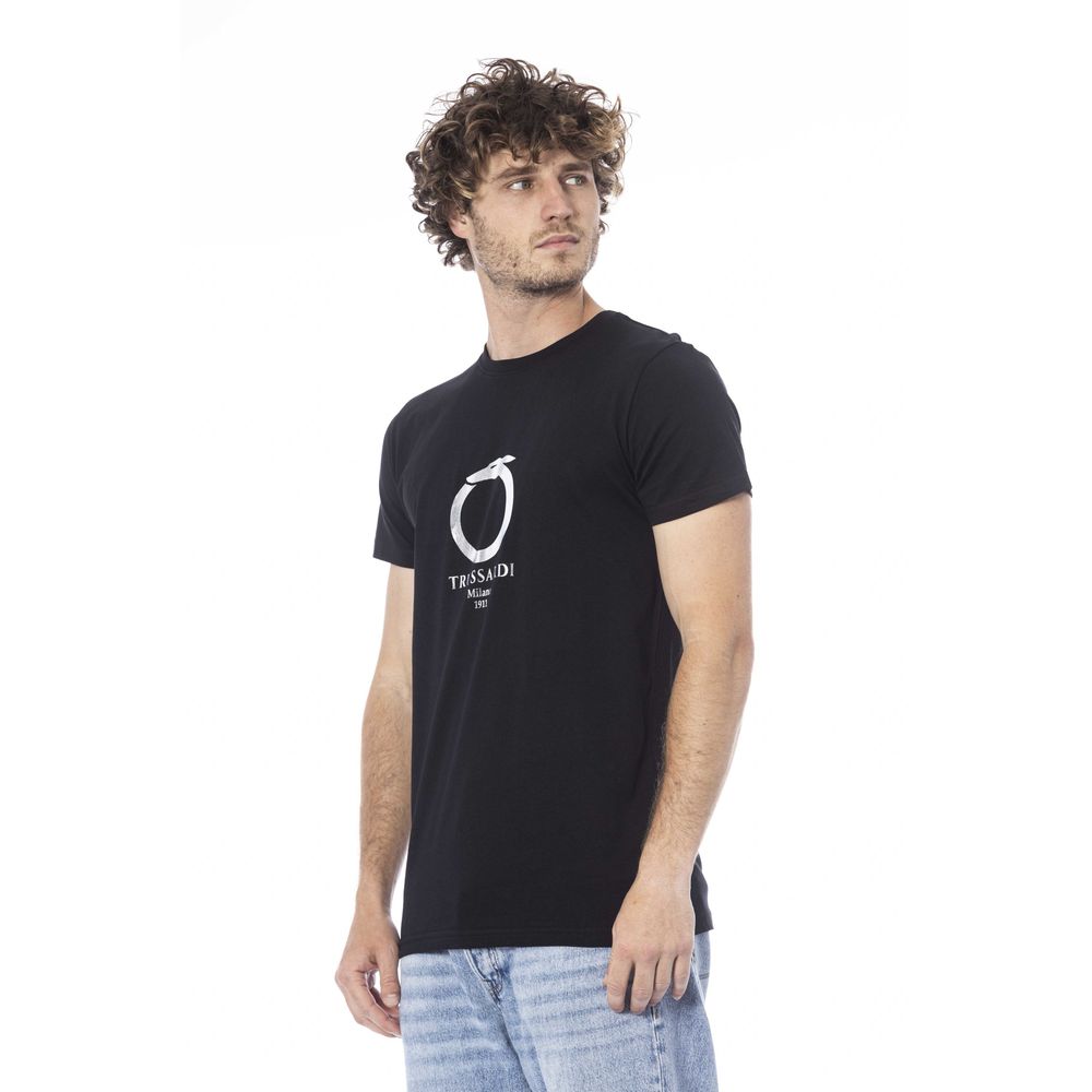 T-shirt homme en coton noir Trussardi Beachwear