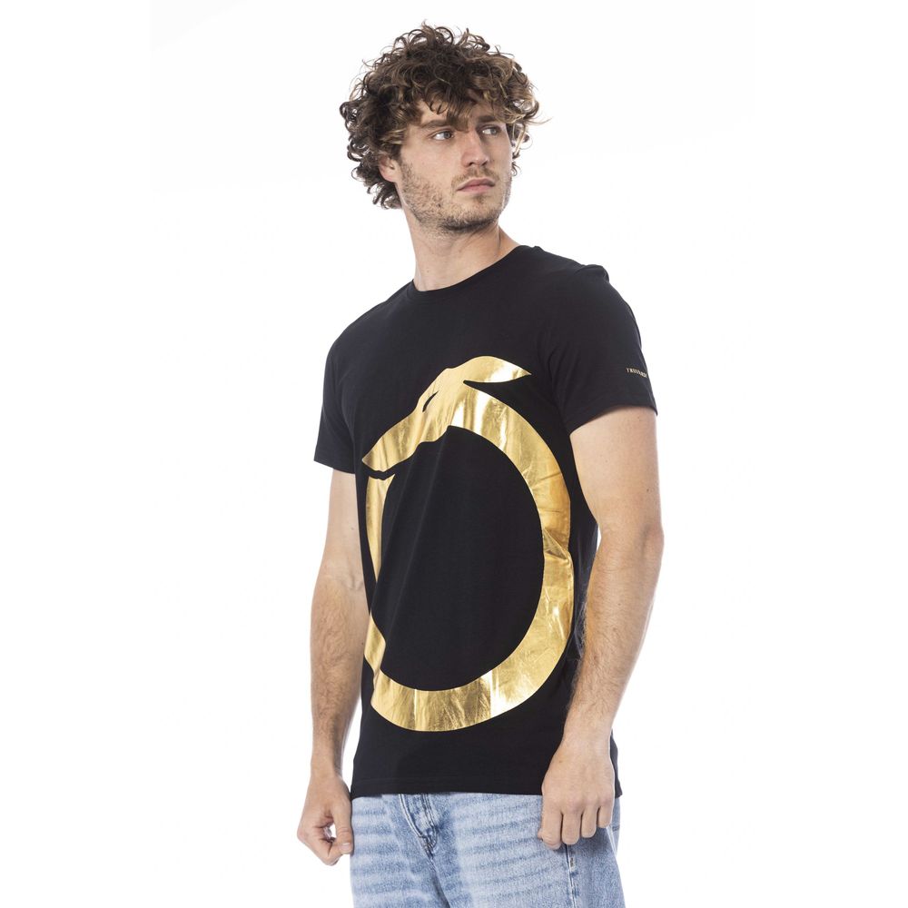 T-shirt homme en coton noir Trussardi Beachwear