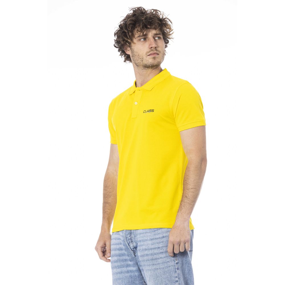 Cavalli Class Poloshirt aus gelber Baumwolle für Herren