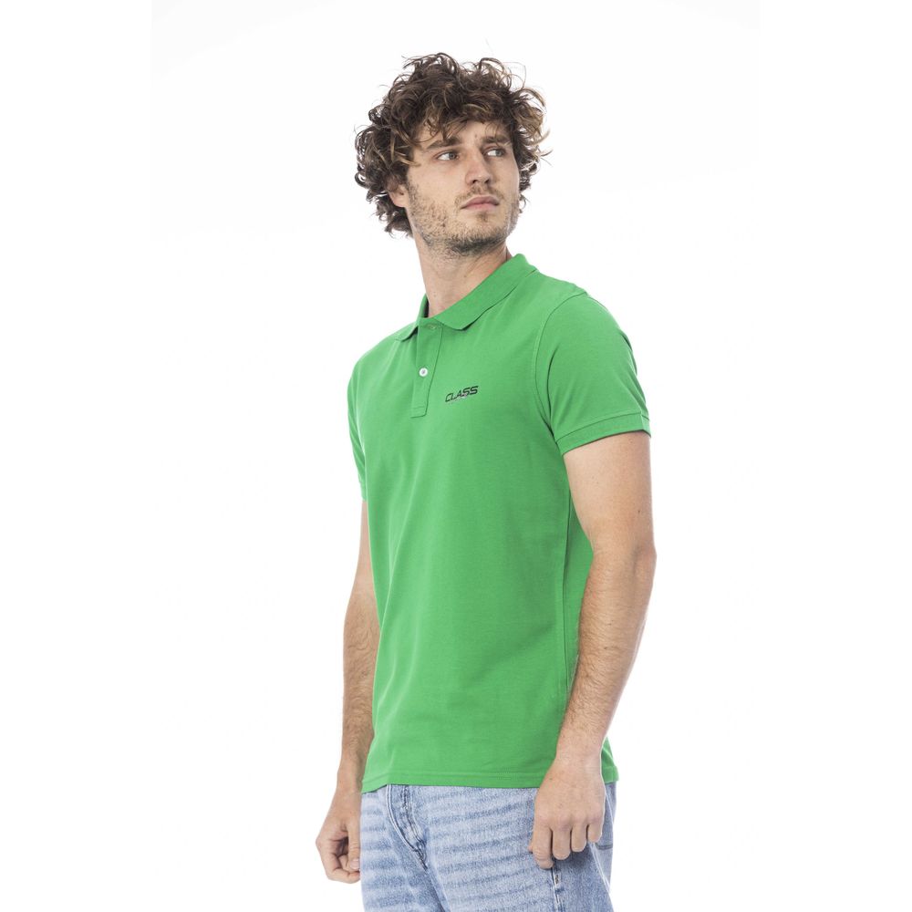 Cavalli Class Poloshirt aus grüner Baumwolle für Herren