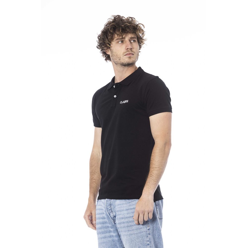 Cavalli Class Poloshirt aus schwarzer Baumwolle für Herren