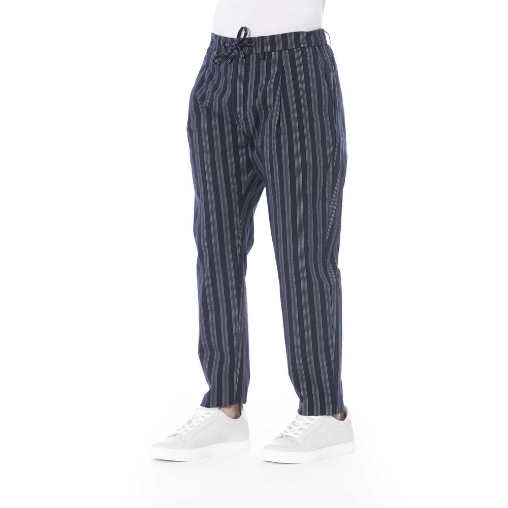 Distretto12 Blue Cotton Men's Trouser