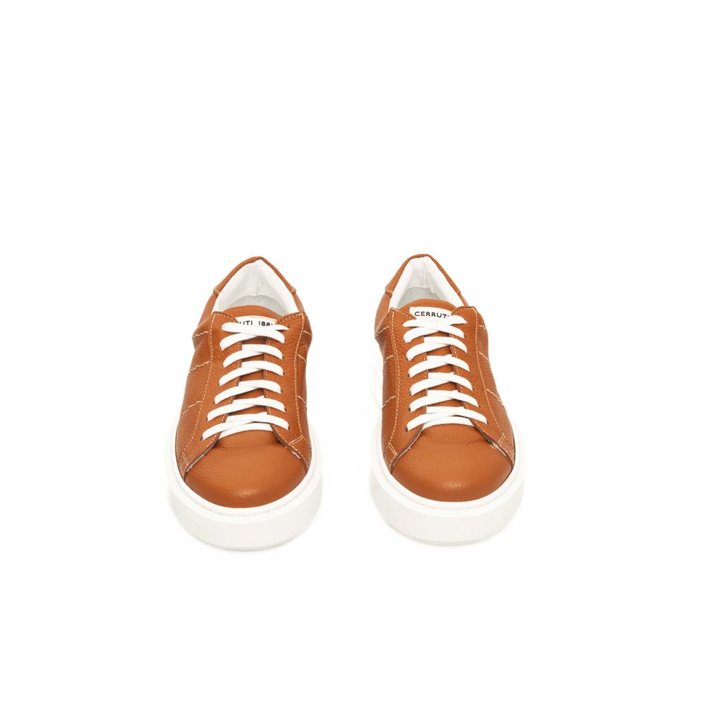 Baskets Cerruti 1881 en cuir orange pour hommes