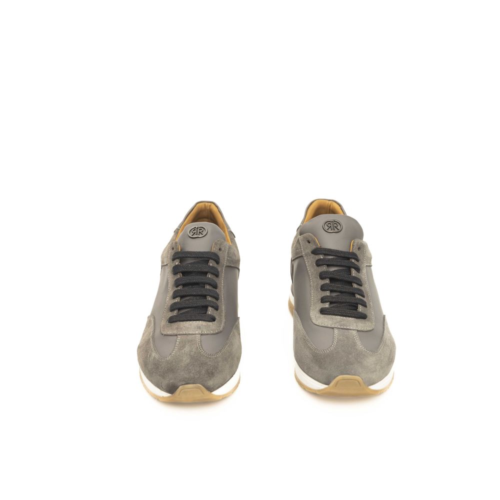 Baskets Cerruti 1881 en cuir gris pour hommes