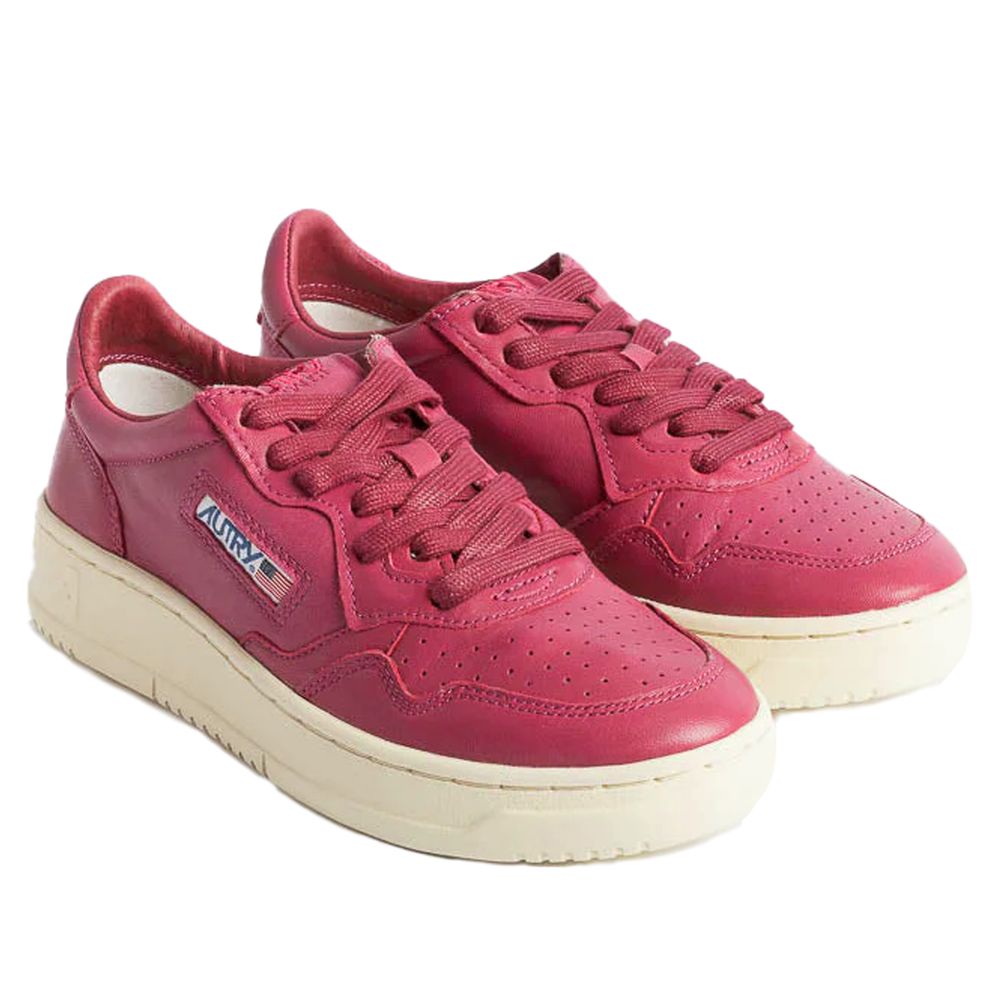 Autry Di Capra Sneaker aus fuchsiafarbenem Leder