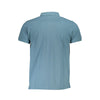 Cavalli Class Light Blue Cotton Polo Shirt