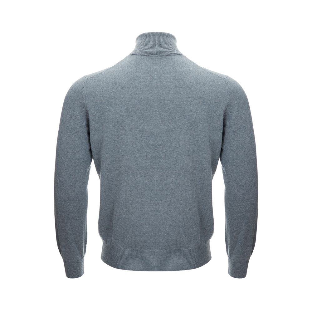 Gran Sasso Eleganter Kaschmirgrauer Herrenpullover