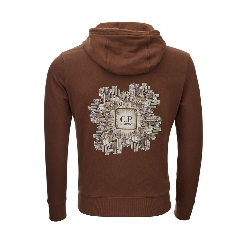 Pull en coton marron surélevé CP Company pour homme