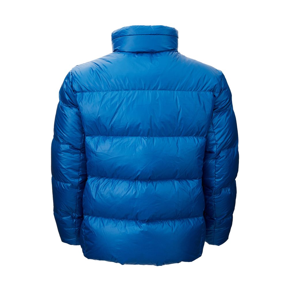 Sleek Polyamide Herren Blaue Jacke hinzufügen