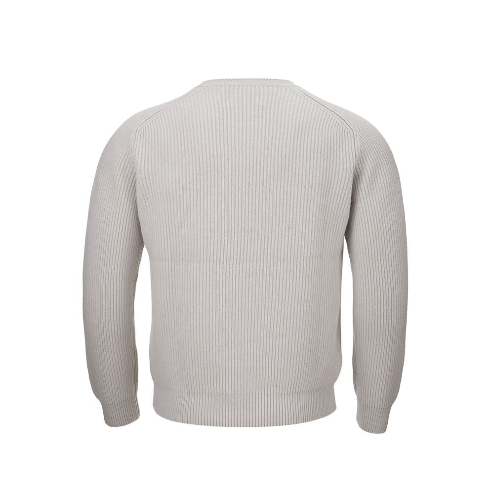 Pull élégant en cachemire gris pour homme Gran Sasso