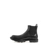 Bottes élégantes en cuir noir Alexander McQueen pour hommes