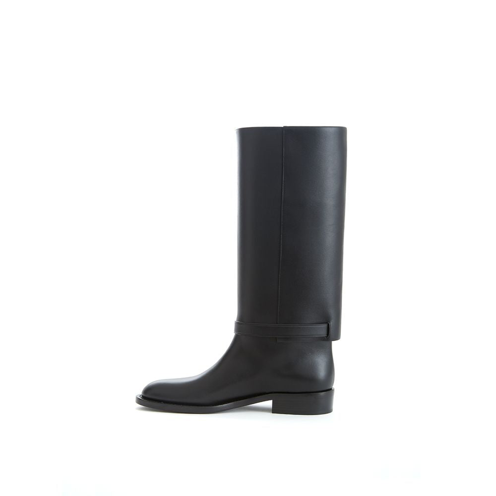 Bottes en cuir élégantes Burberry en noir intemporel