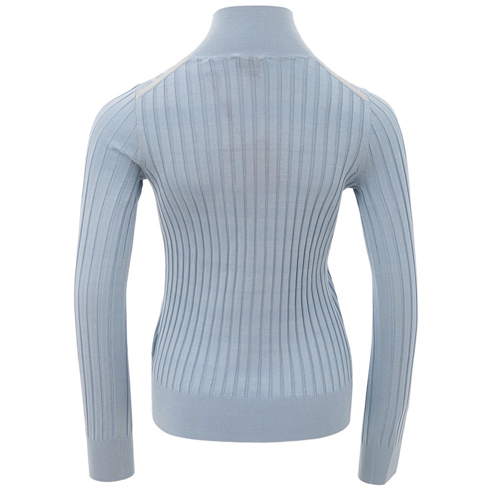 Pull en soie élégant Burberry en bleu clair