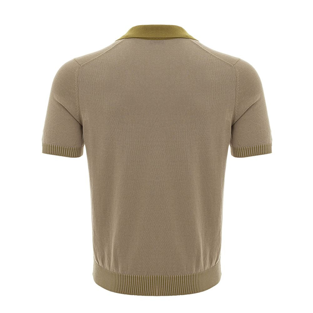 Gran Sasso Elegantes Baumwoll-Poloshirt in Beige