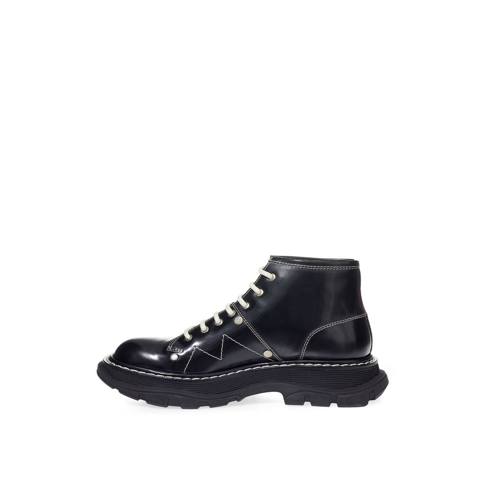 Alexander McQueen Elegante schwarze Lederstiefel