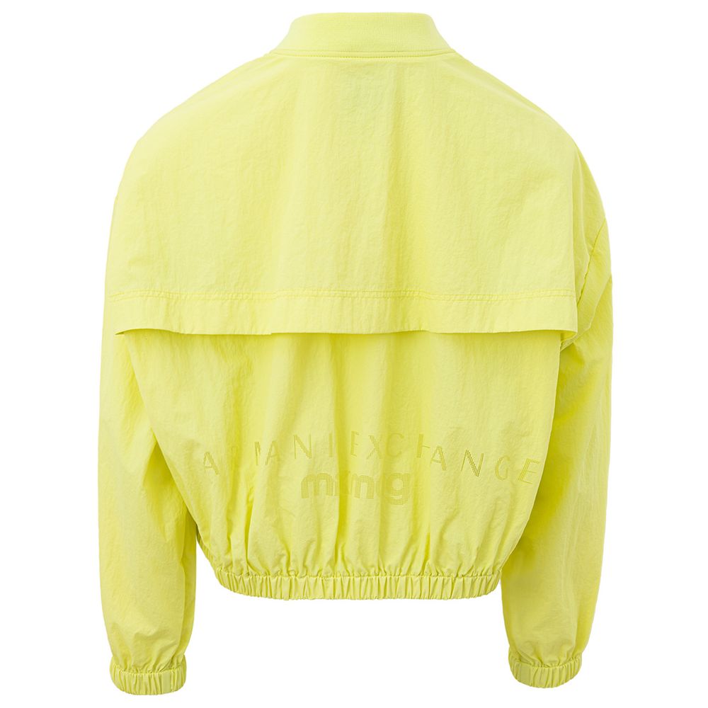 Armani Exchange Chic Yellow Polyamide Jacket for Women