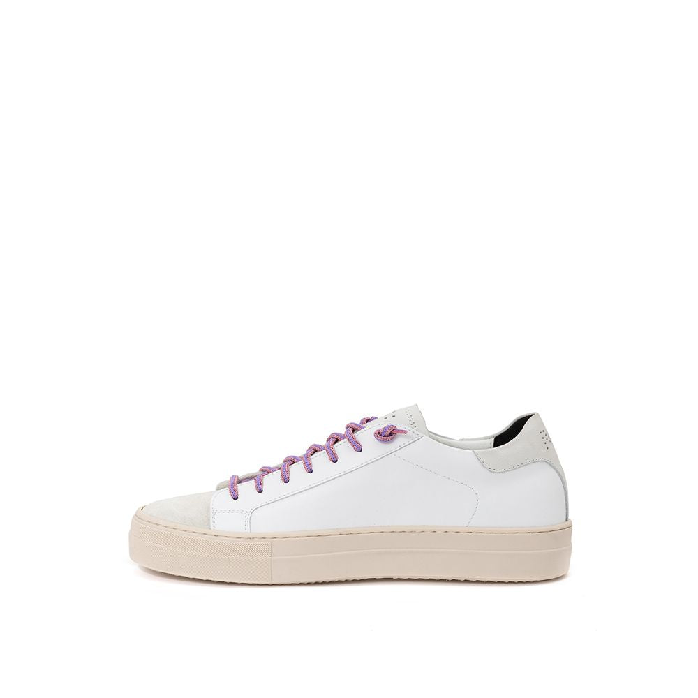 Baskets en cuir blanc P448