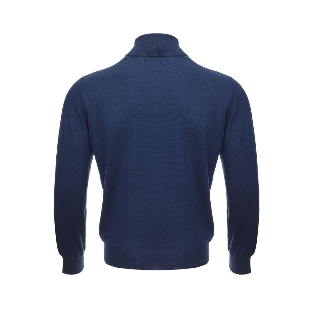 Gran Sasso Eleganter Kaschmirpullover in ruhigem Blau